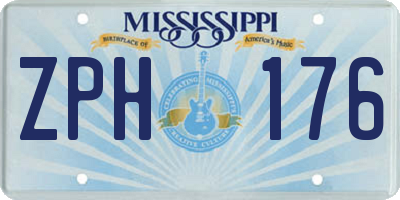 MS license plate ZPH176