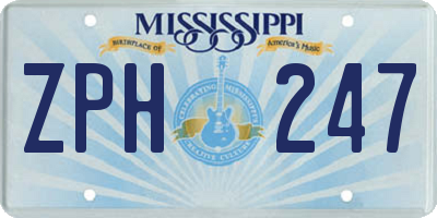 MS license plate ZPH247