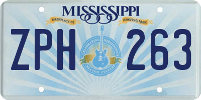 MS license plate ZPH263