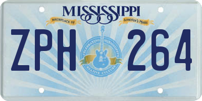 MS license plate ZPH264