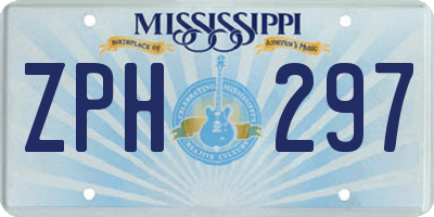 MS license plate ZPH297