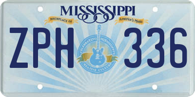 MS license plate ZPH336