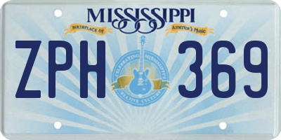 MS license plate ZPH369