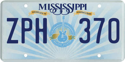 MS license plate ZPH370