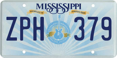 MS license plate ZPH379