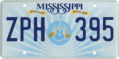 MS license plate ZPH395