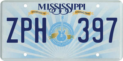 MS license plate ZPH397