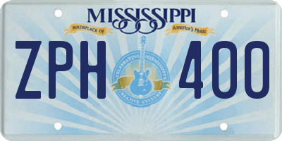 MS license plate ZPH400