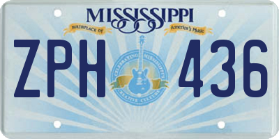 MS license plate ZPH436