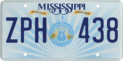 MS license plate ZPH438