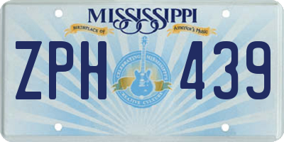 MS license plate ZPH439