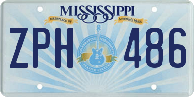 MS license plate ZPH486