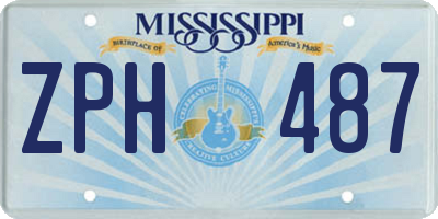 MS license plate ZPH487