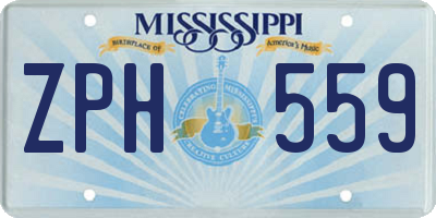MS license plate ZPH559