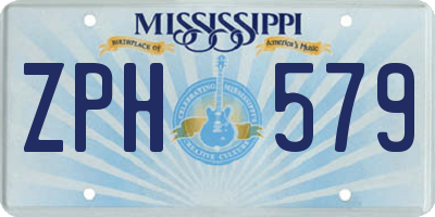MS license plate ZPH579