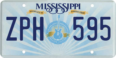 MS license plate ZPH595