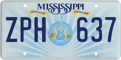 MS license plate ZPH637