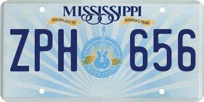 MS license plate ZPH656