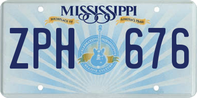 MS license plate ZPH676