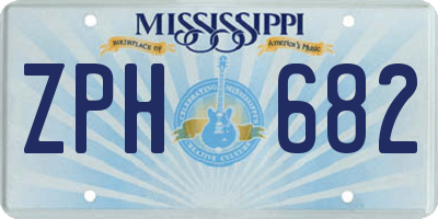 MS license plate ZPH682
