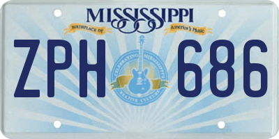 MS license plate ZPH686