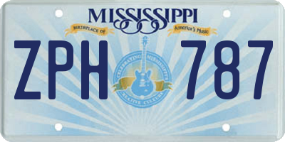 MS license plate ZPH787