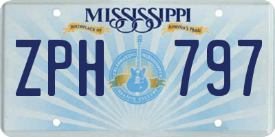 MS license plate ZPH797