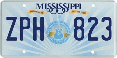 MS license plate ZPH823