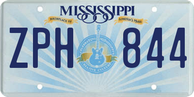 MS license plate ZPH844