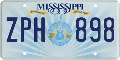 MS license plate ZPH898