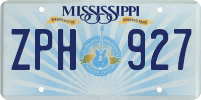 MS license plate ZPH927