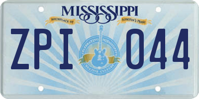 MS license plate ZPI044