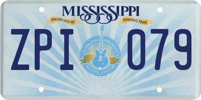 MS license plate ZPI079