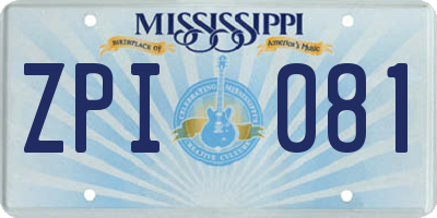 MS license plate ZPI081