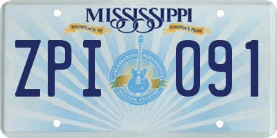 MS license plate ZPI091