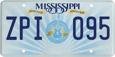 MS license plate ZPI095