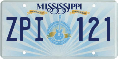 MS license plate ZPI121