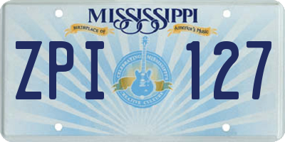 MS license plate ZPI127