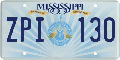MS license plate ZPI130