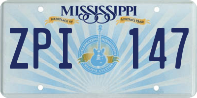 MS license plate ZPI147