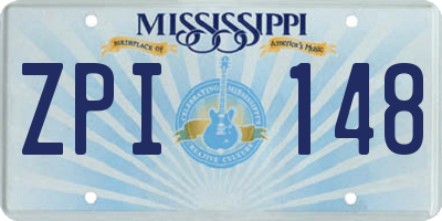 MS license plate ZPI148