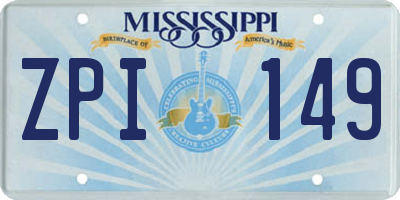MS license plate ZPI149