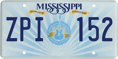 MS license plate ZPI152