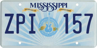 MS license plate ZPI157