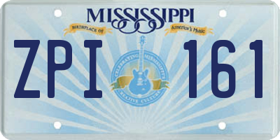 MS license plate ZPI161