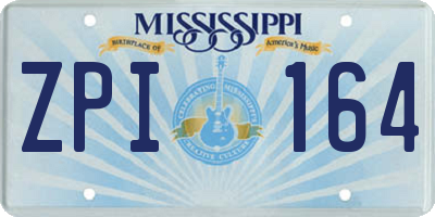 MS license plate ZPI164