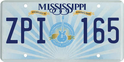 MS license plate ZPI165