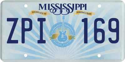 MS license plate ZPI169