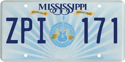 MS license plate ZPI171