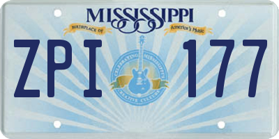MS license plate ZPI177